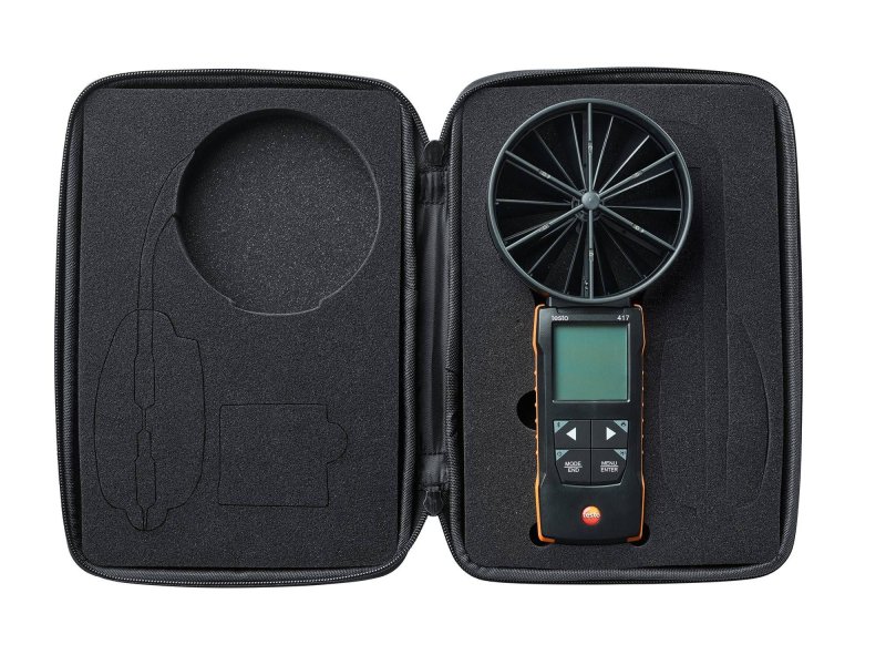 Testo 417 - Vrtuľkový anemometer s meracími trychtiérmi Priemer vrtuľky 100 mm